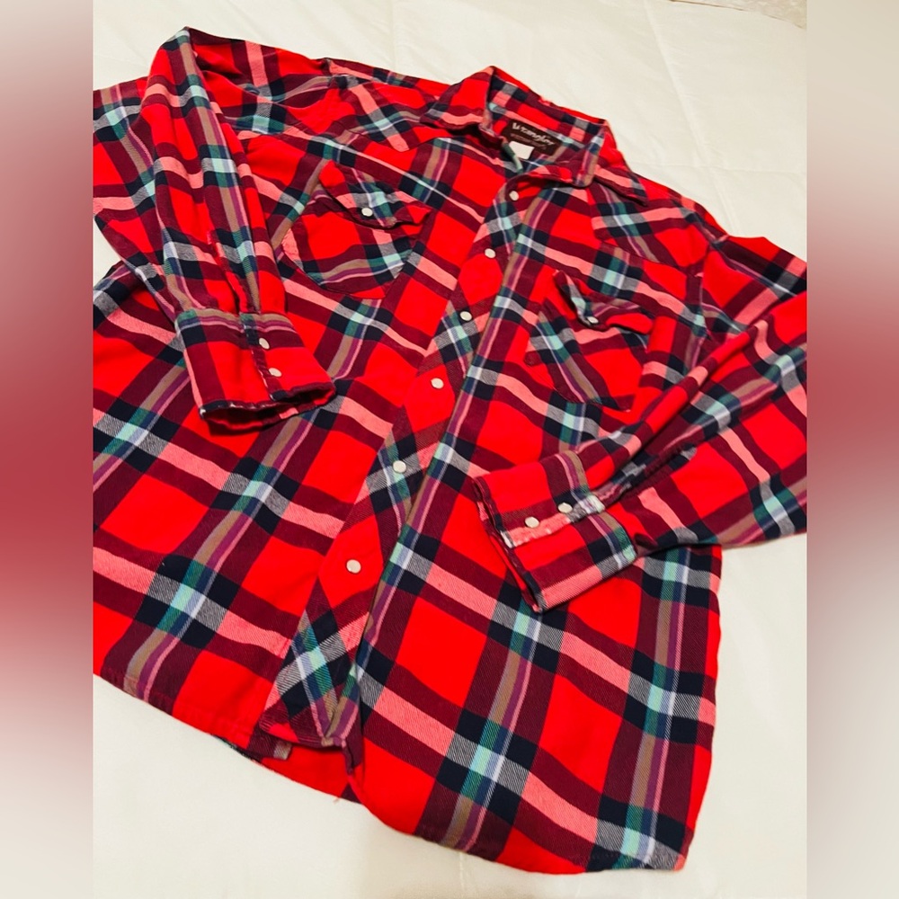 Vintage Wrangler Pearl Snap Flannel Shirt | Men’s Large